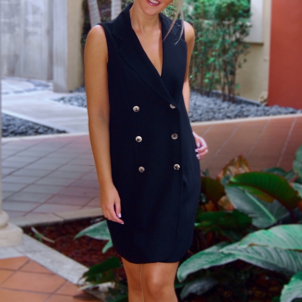 DECADE Design Breasted Blazer Dress